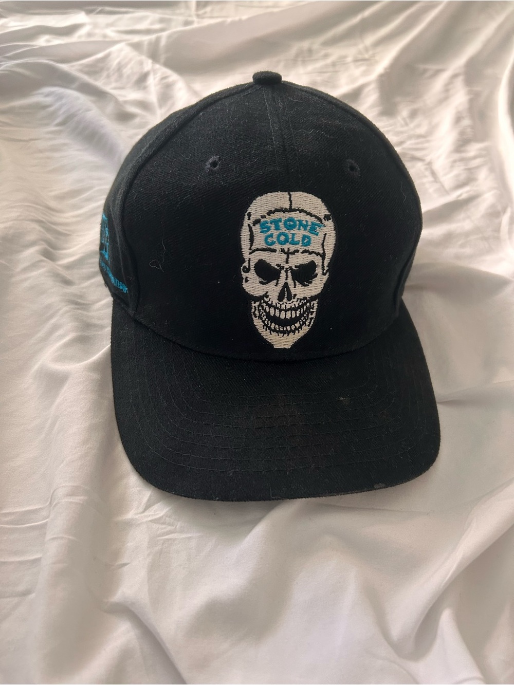 Stone Cold Skull Embroidered Black Baseball Cap
